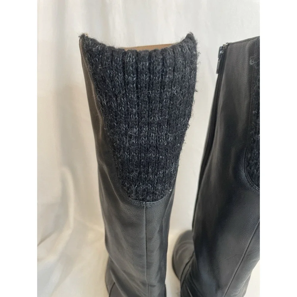 Life Stride X-Amy Tall Knee High Riding Boots Women's Size 8.5W Black